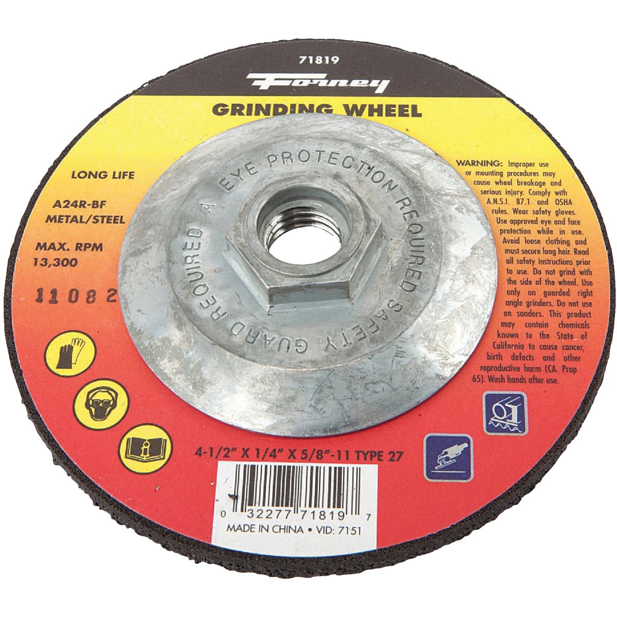 Forney Type 27 Cut-Off Wheel 301656