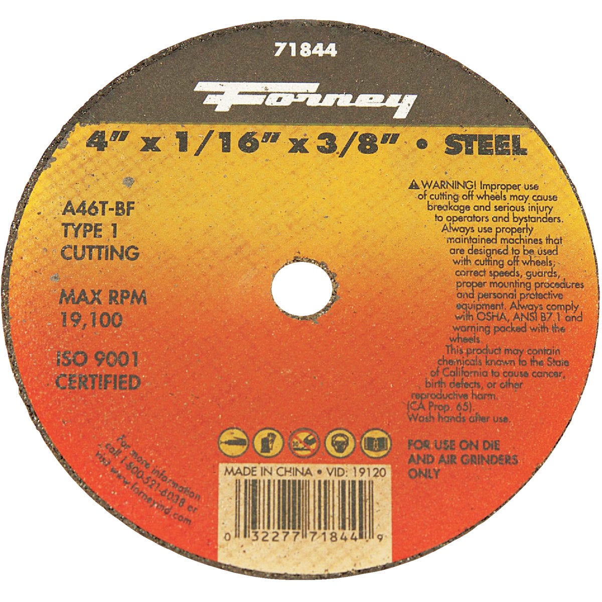 Forney Type 1 Cut-Off Wheel 301679