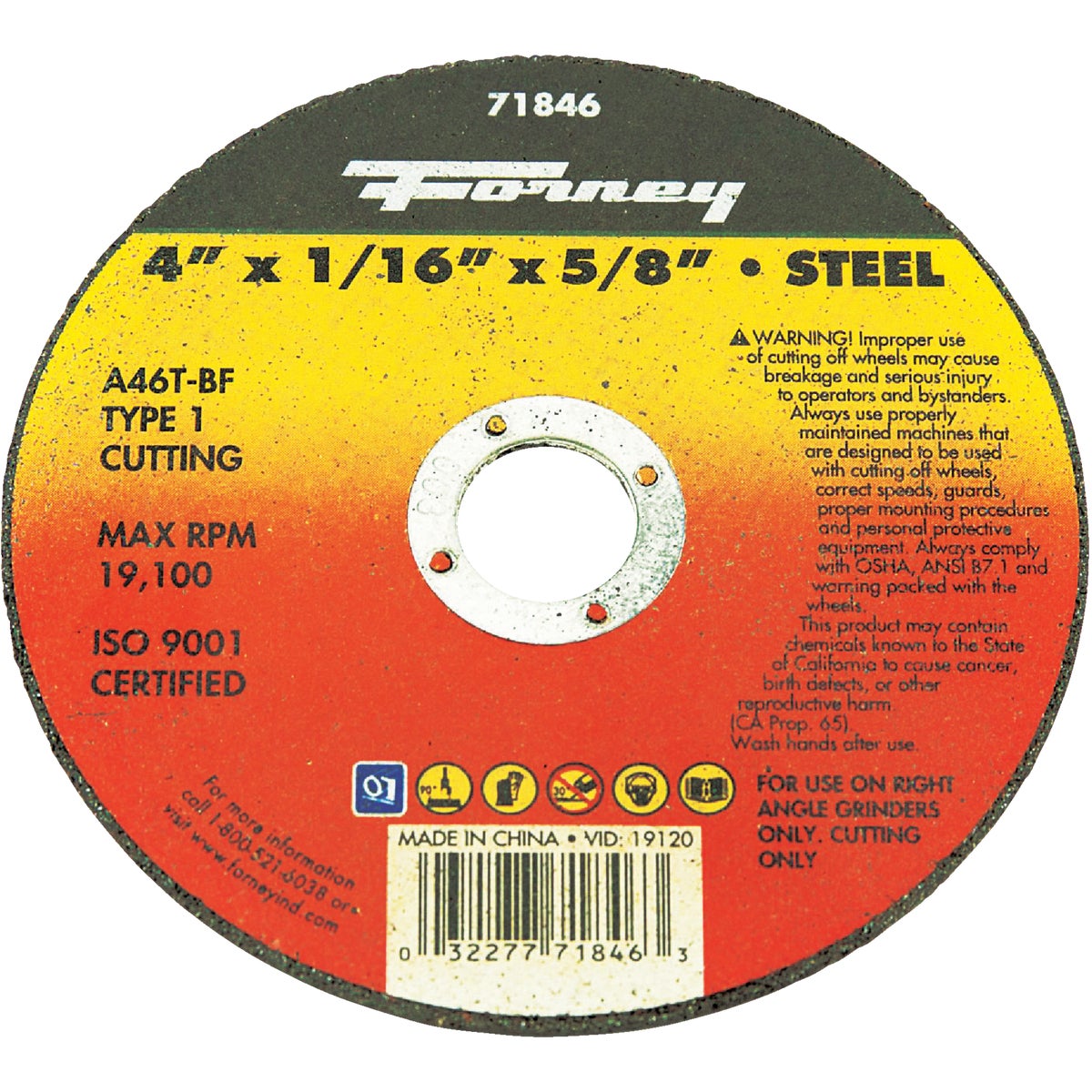 Forney Type 1 Cut-Off Wheel 301693