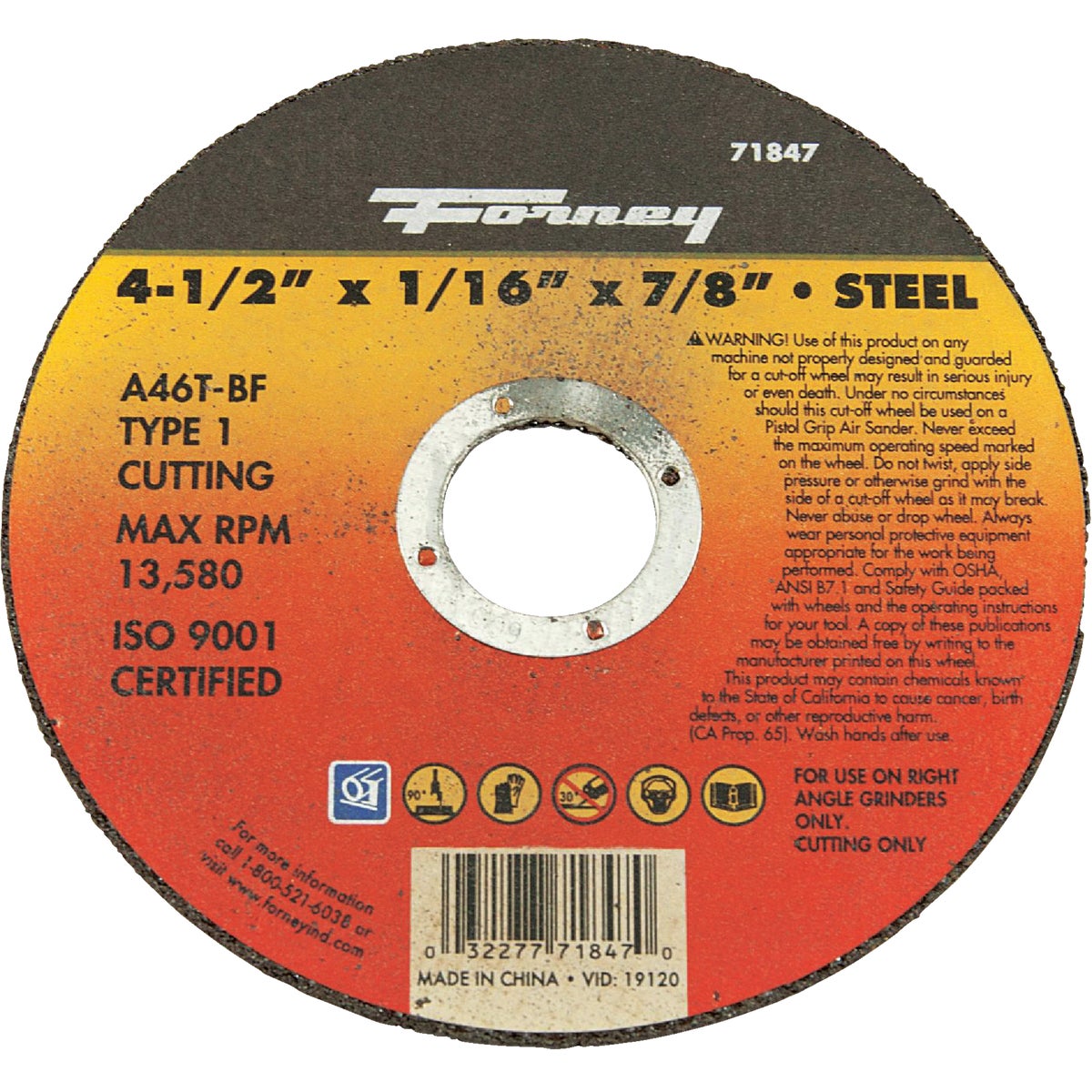 Forney Type 1 Cut-Off Wheel 301700