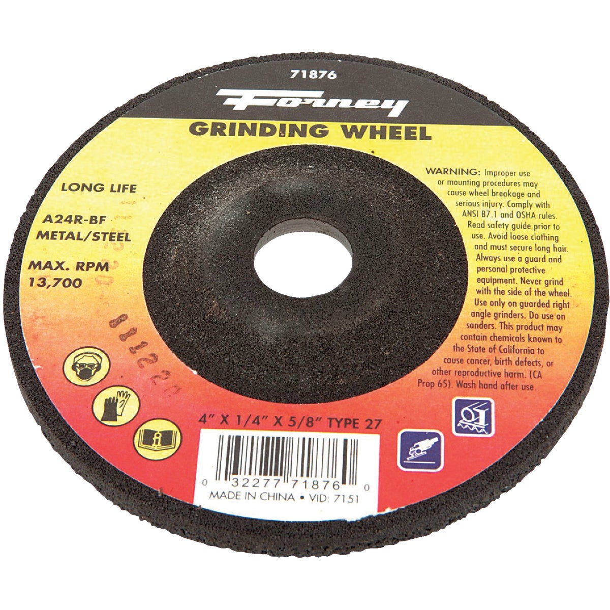 Forney Type 27 Cut-Off Wheel 301784