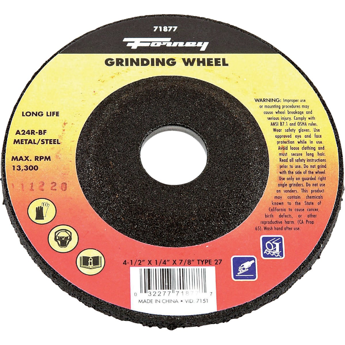 Forney Type 27 Cut-Off Wheel 301788