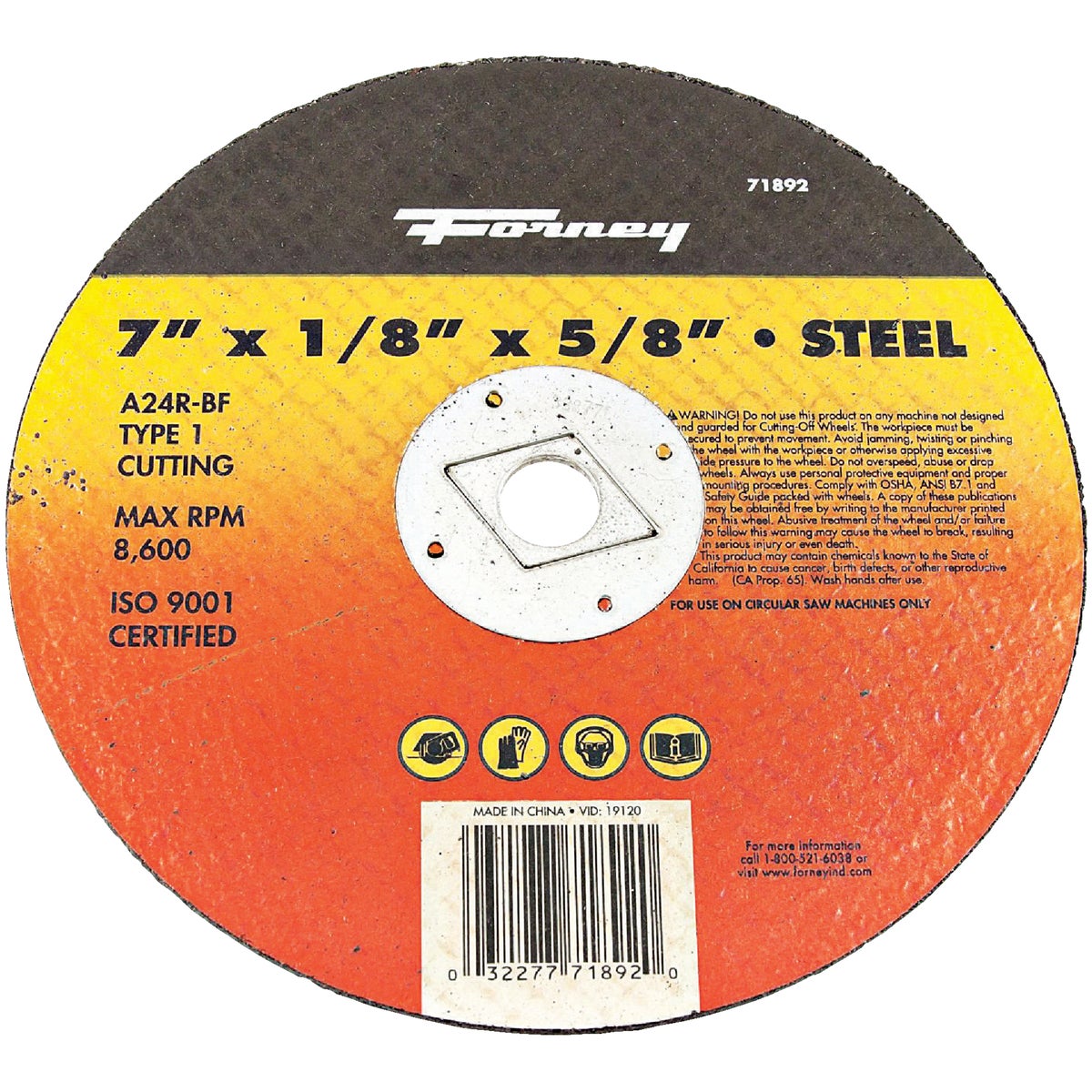 Forney Type 1 Cut-Off Wheel 301826