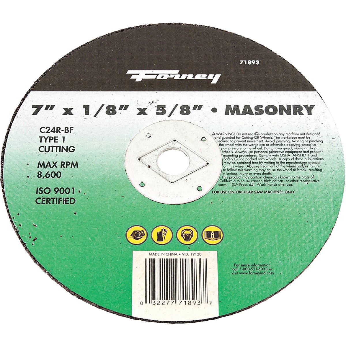 Forney Type 1 Cut-Off Wheel 301832