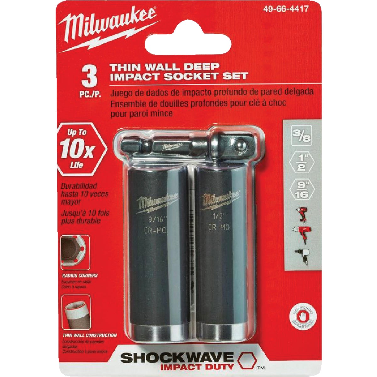 3PC IMPACT SOCKET SET