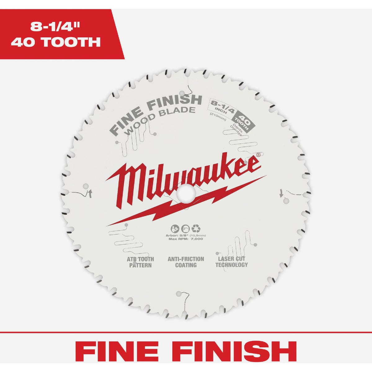 8-1/4" 40T FINISH BLADE
