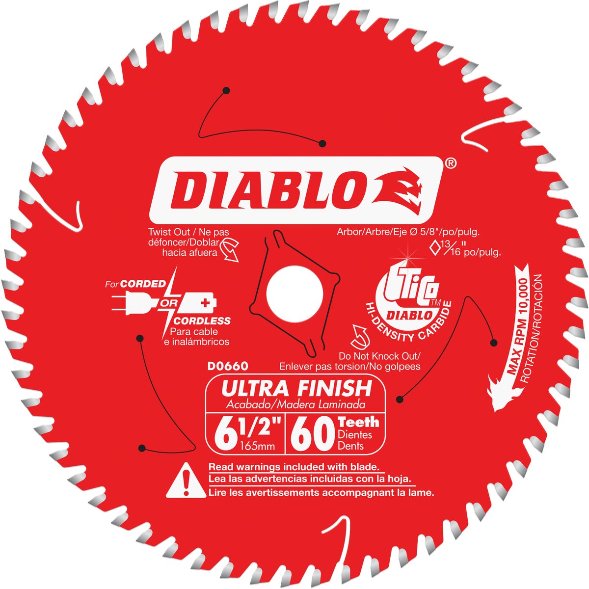 6-1/2" 60T DIABLO BLADE