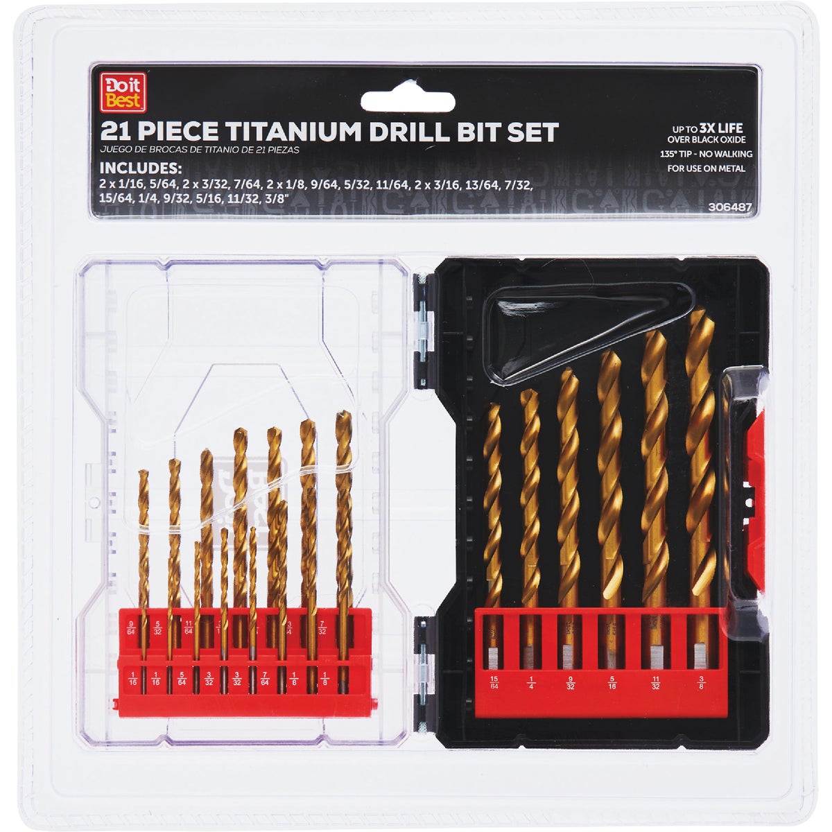 Do it Best 21-Piece Titanium Drill Bit Set 306487