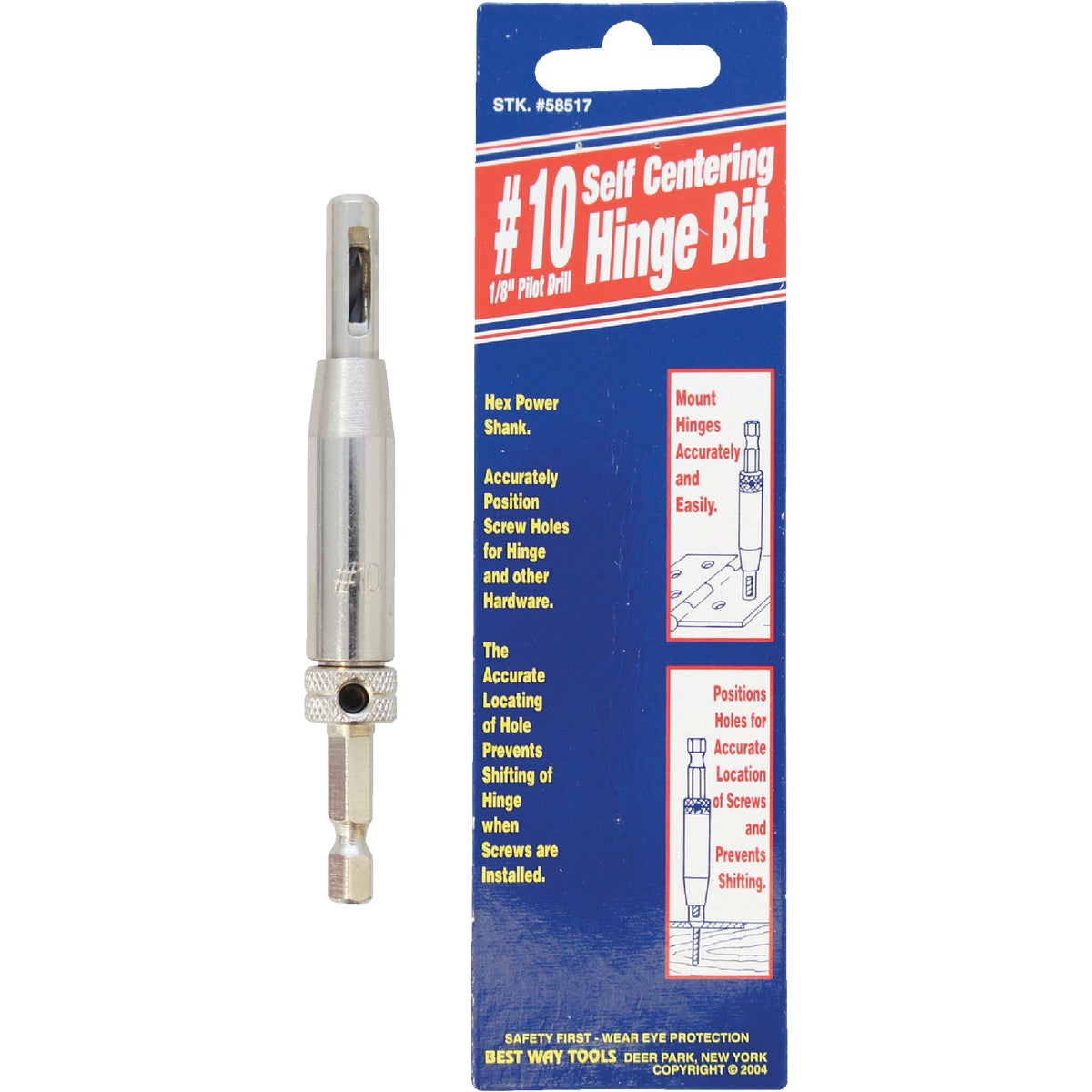 #10 1/8" HINGE DRILL BIT