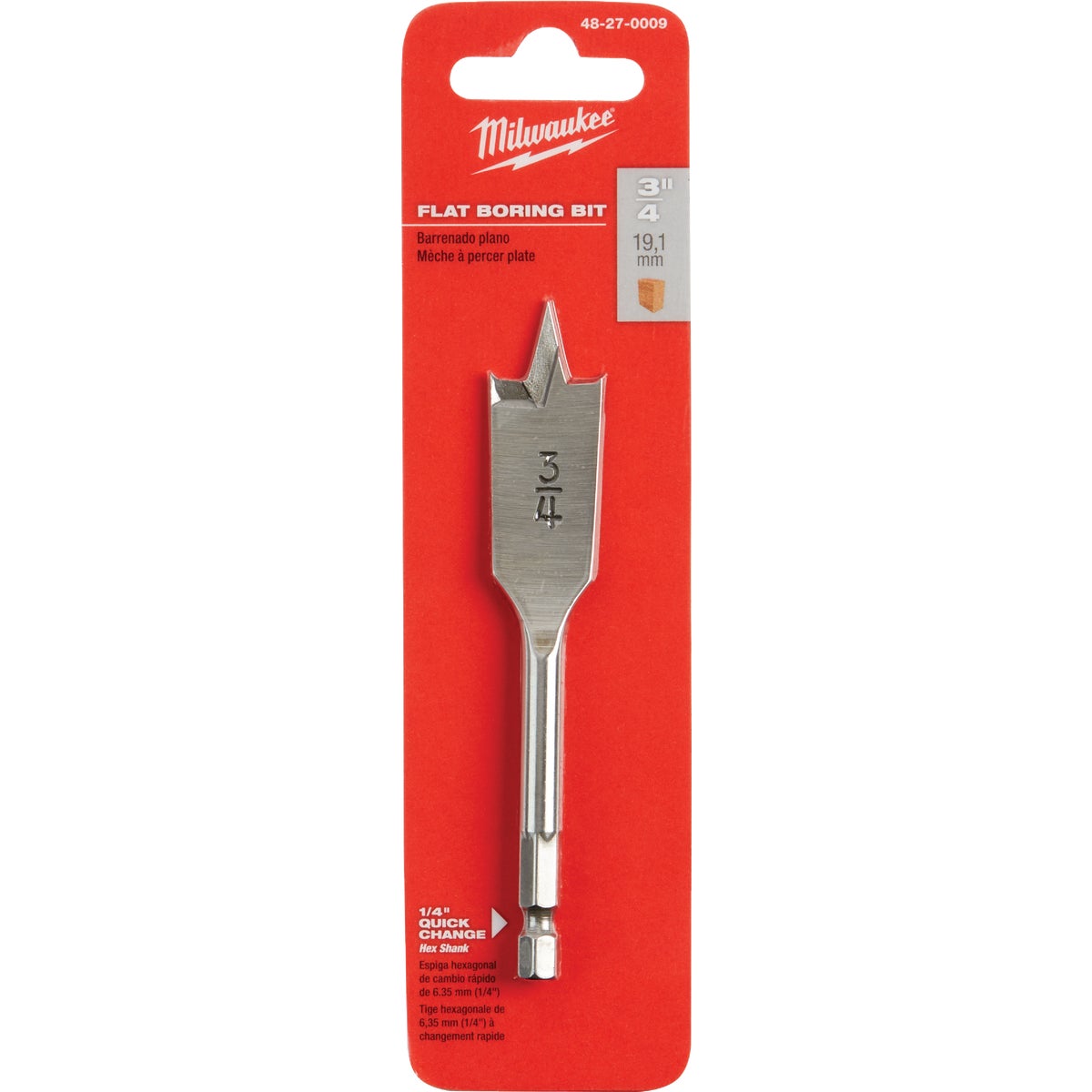 3/4 X 4.5 SPADE BIT