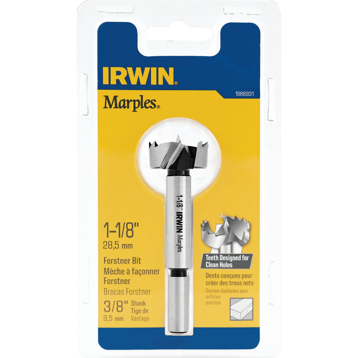 1-1/8" FORSTNER BIT