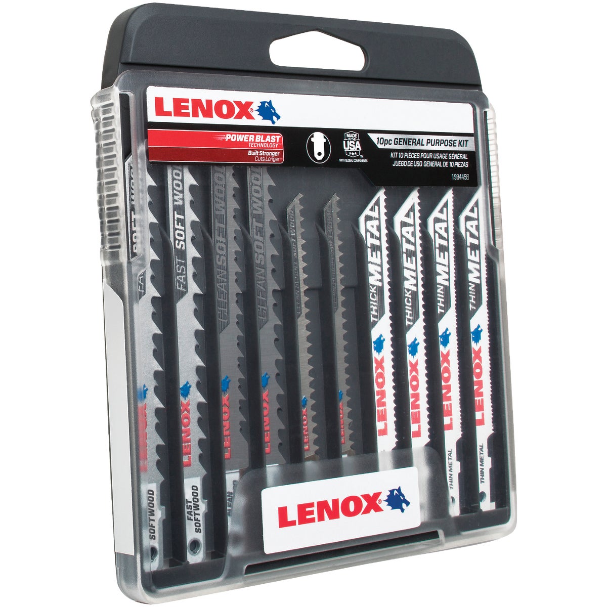 10PC T-SHNK JIG SAW KIT