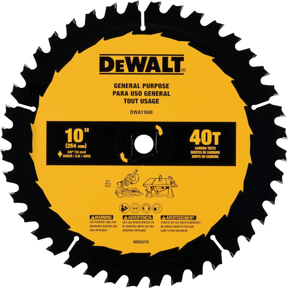 10" 40T CRCLR SAW BLADE