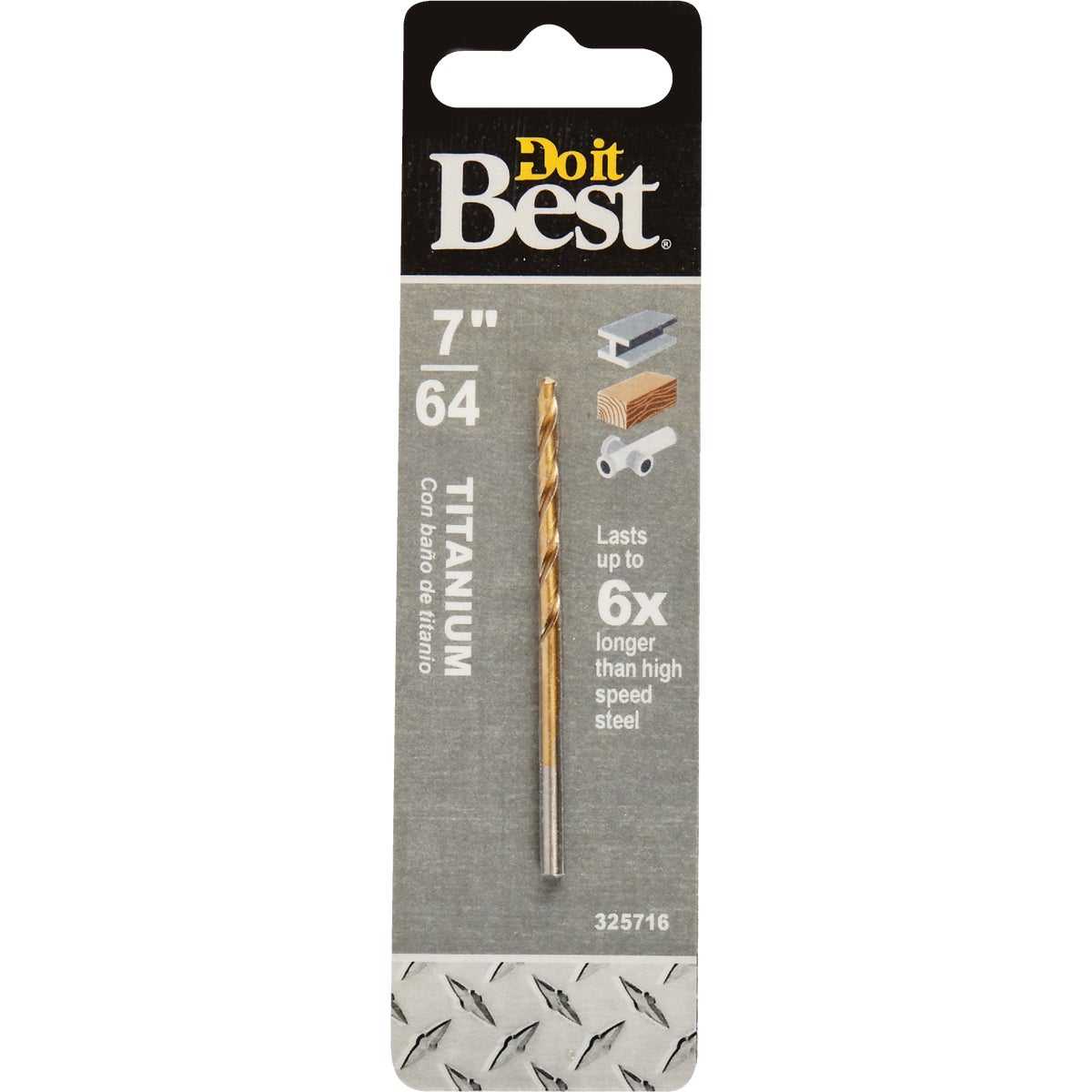 Do it Best 7/64 In. Titanium Drill Bit 325716