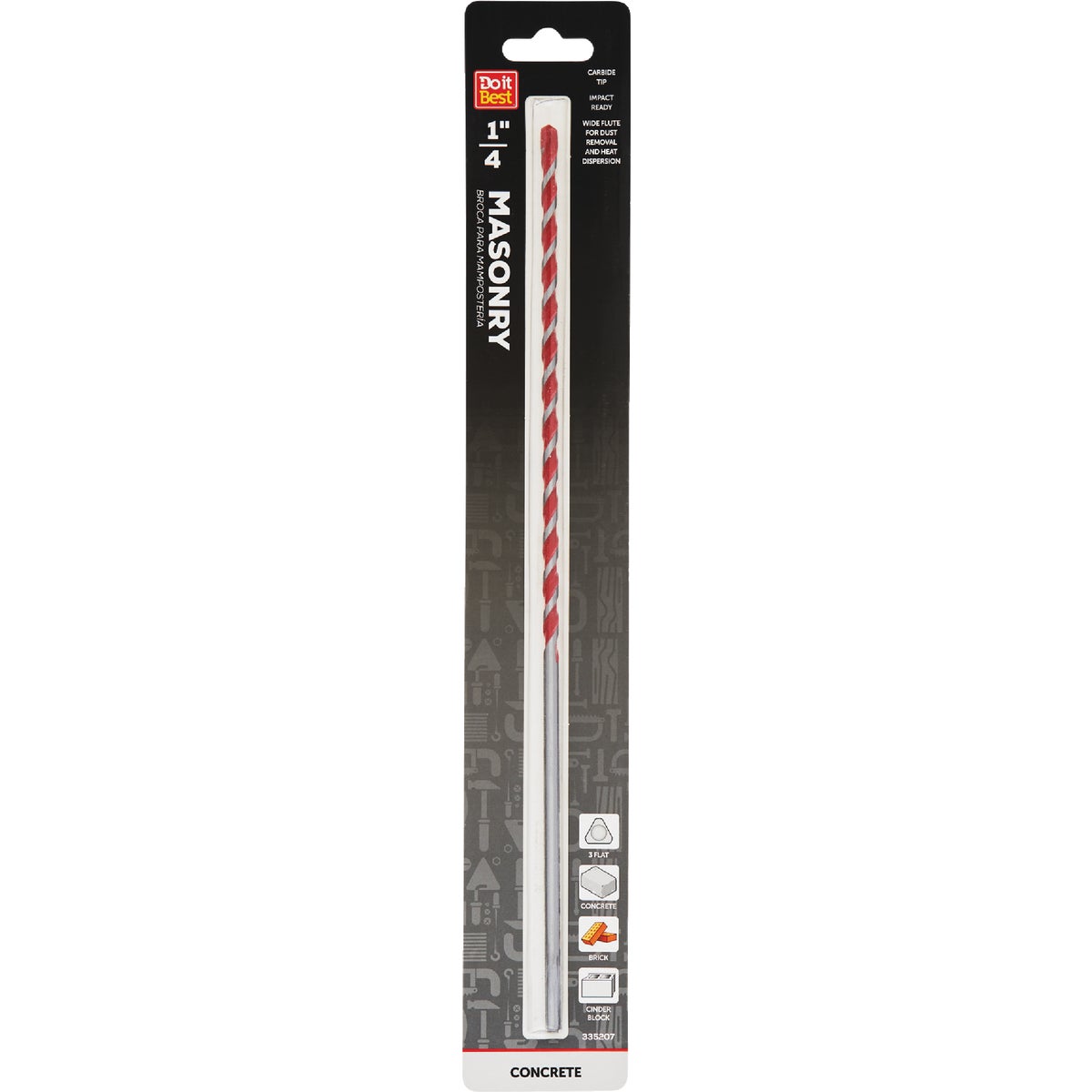 Do it 1/4 In. x 13 In. Rotary Masonry Drill Bit 335207