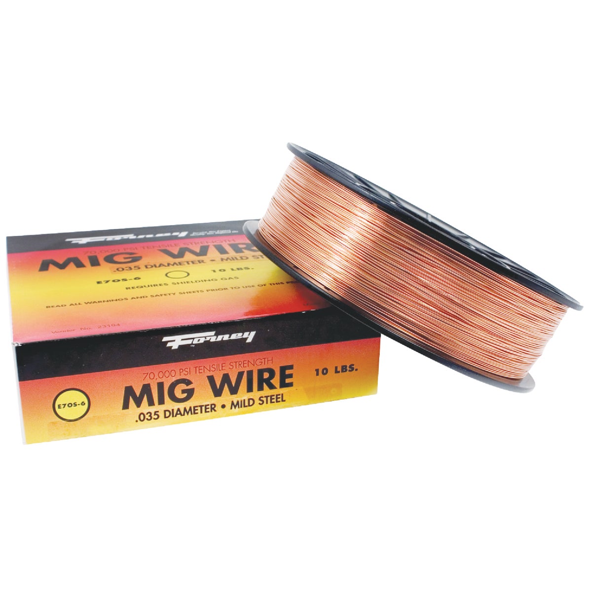 Forney ER70S-6 Mild Steel Mig Wire, 0.035 In., 10 Lb. 337228