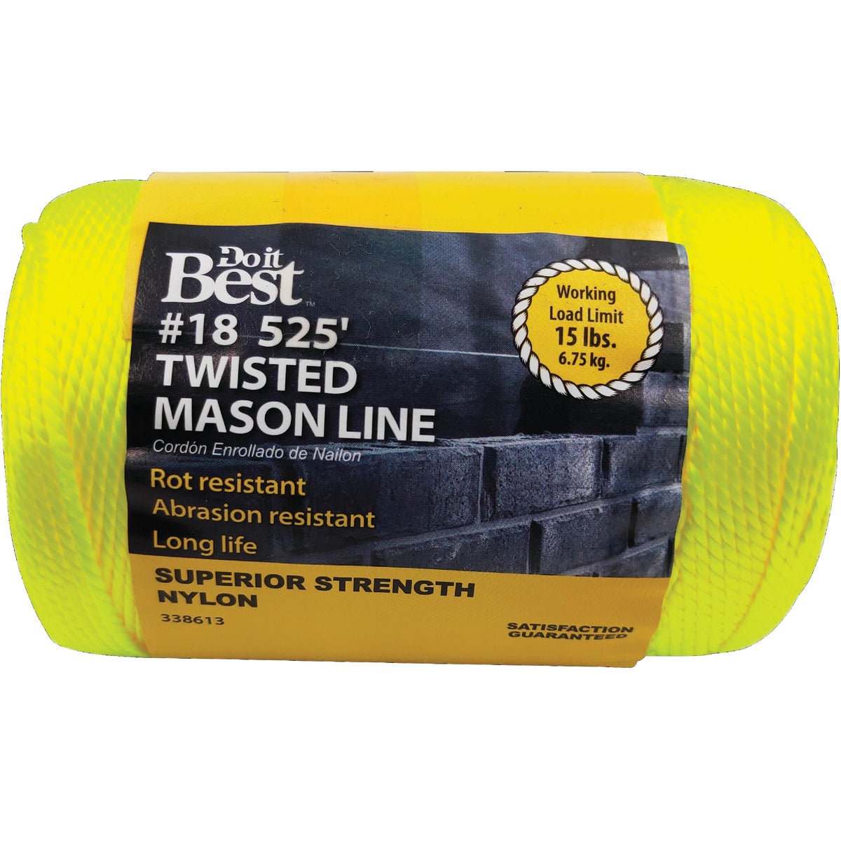 Do it 525 Ft. Fluorescent Yellow Twisted Nylon Mason Line 338613