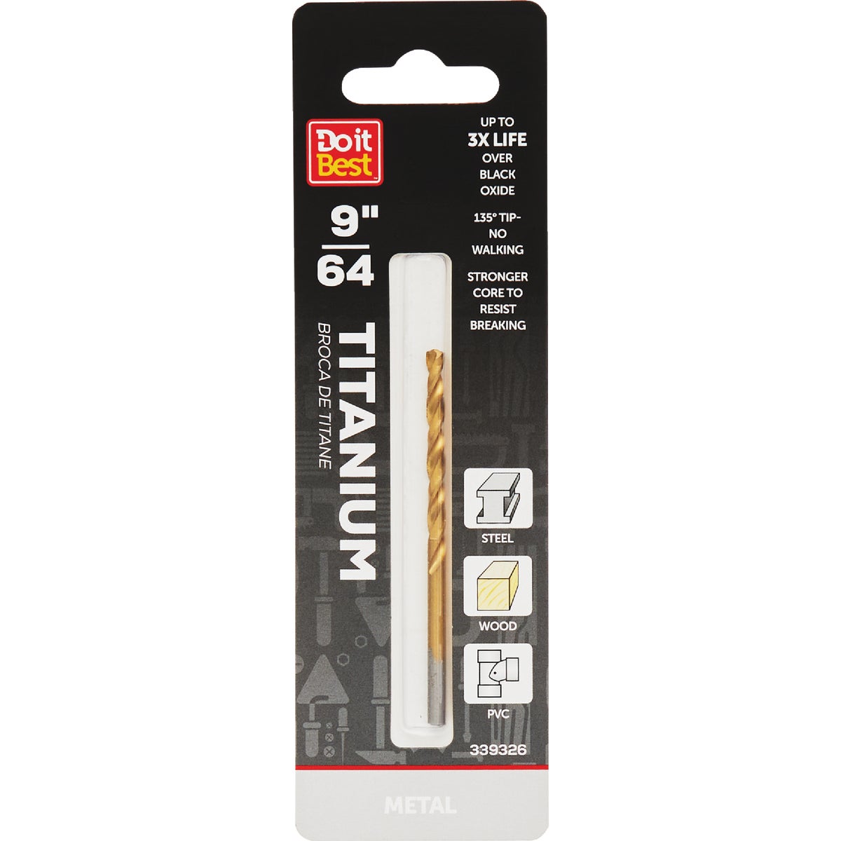 Do it Best 9/64 In. Titanium Drill Bit 339326