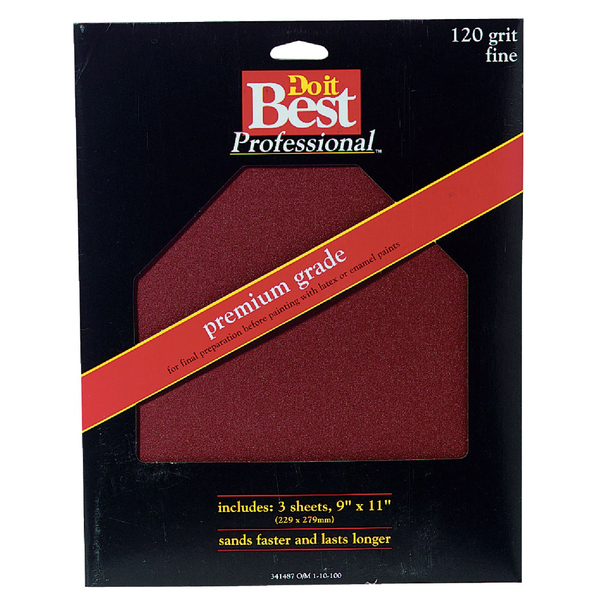 Do it Best Premium Plus 9 In. x 11 In. 120 Grit Fine Sandpaper (3-Pack) 341487