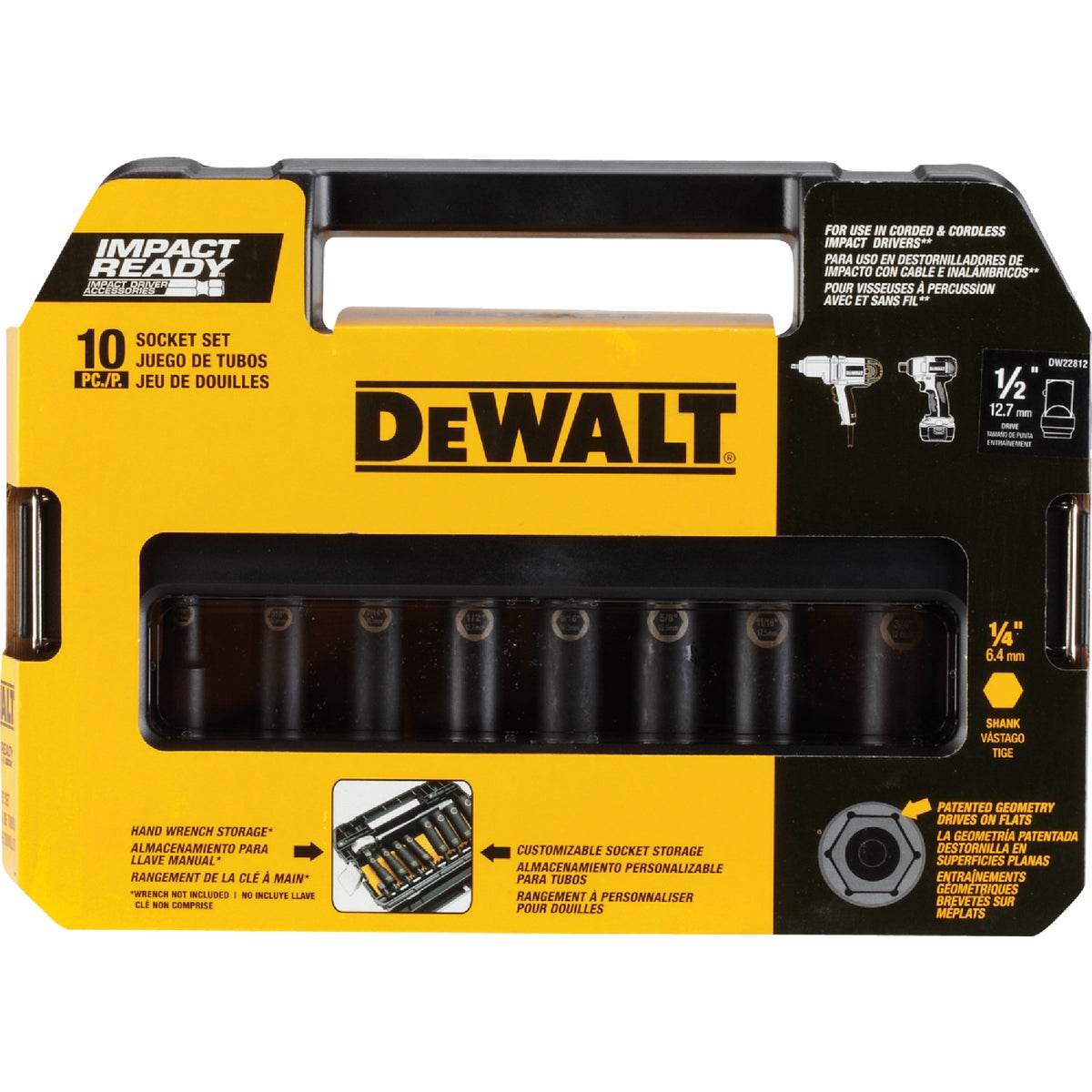 10PC 1/2" DR IMPACT SET