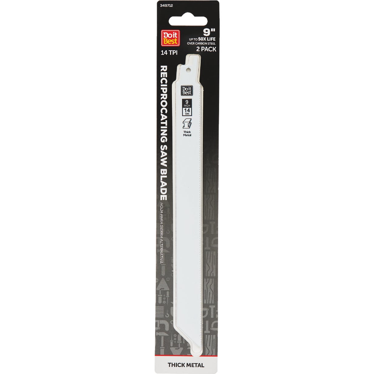 Do it Best Bi-Metal 9 In. 10/14 TPI Metal Reciprocating Saw Blade (2-Pack) 349712