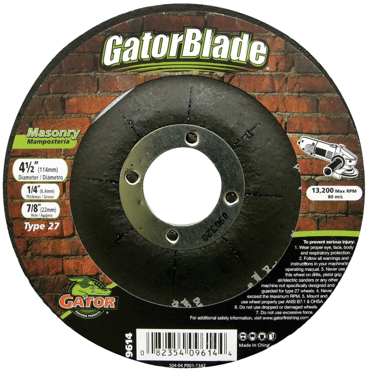 Gator Blade Type 27 Cut-Off Wheel 354554