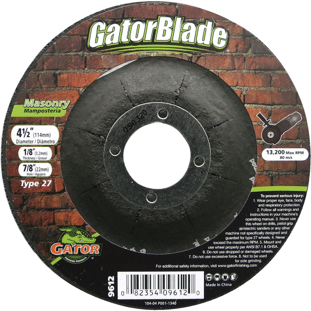 Gator Blade Type 27 Cut-Off Wheel 354562