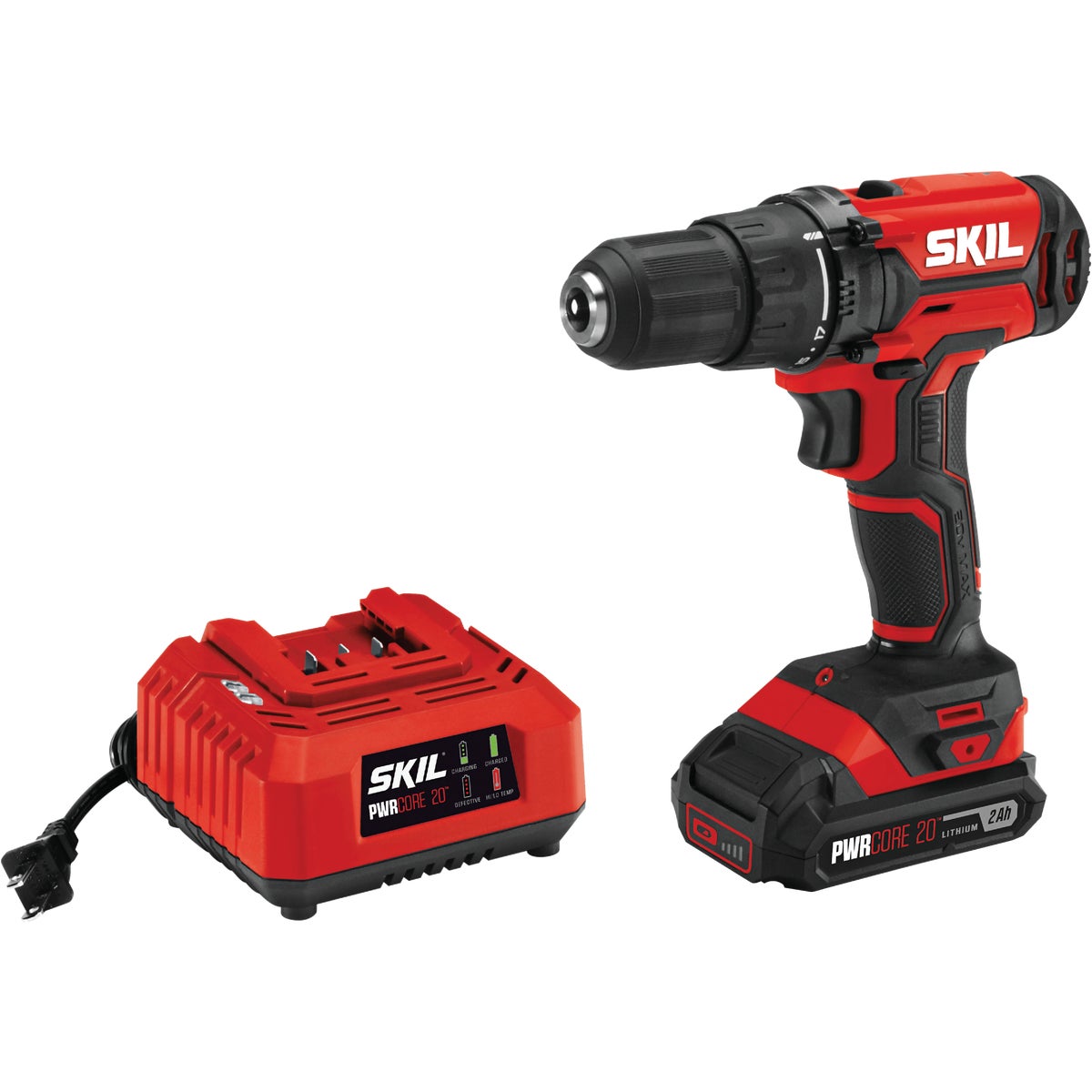 SKIL 20V PWRCore Lithium-Ion Cordless Drill/Driver Kit 358235