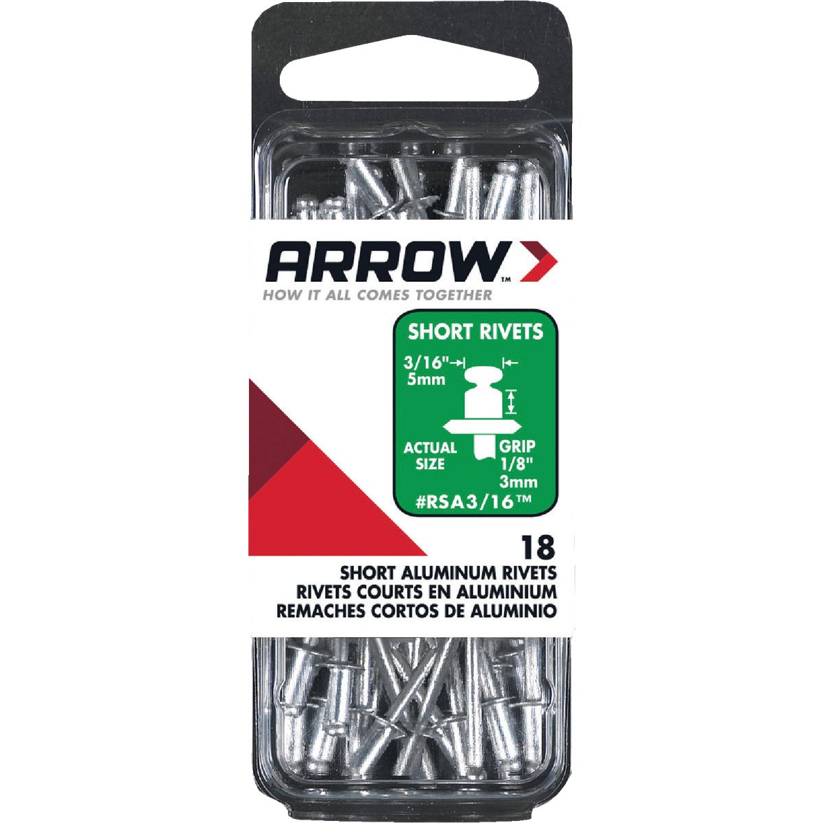 Arrow 3/16 In. x 1/8 In. Aluminum Rivet (25 Count) 358606