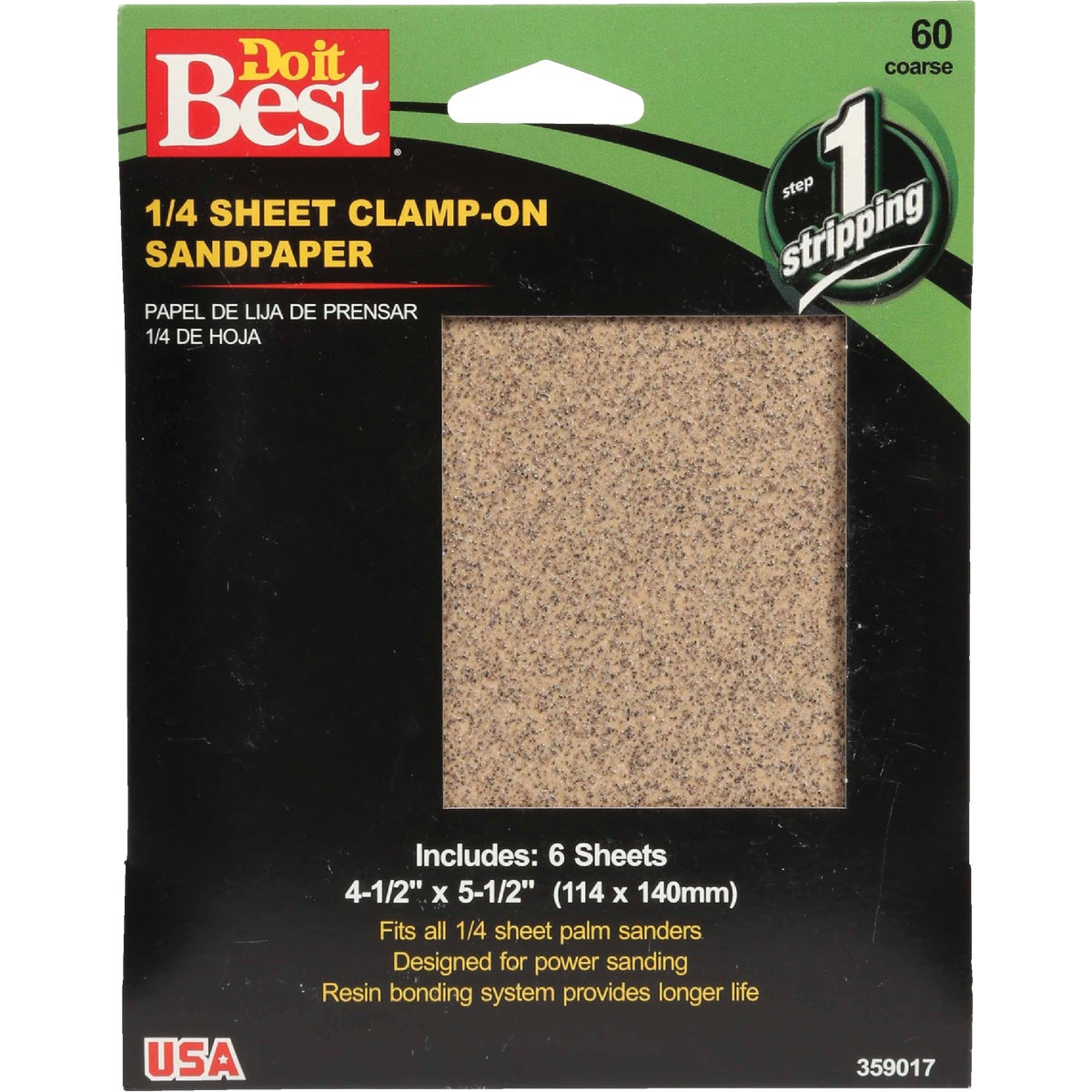 Do it Best 60 Grit 1/4 Sheet Power Sanding Sheet (6-Pack) 359017