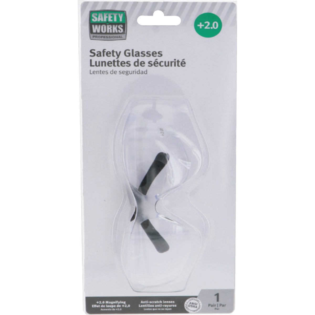 Safety Works Magnifying Bifocal Safety Glasses 361165