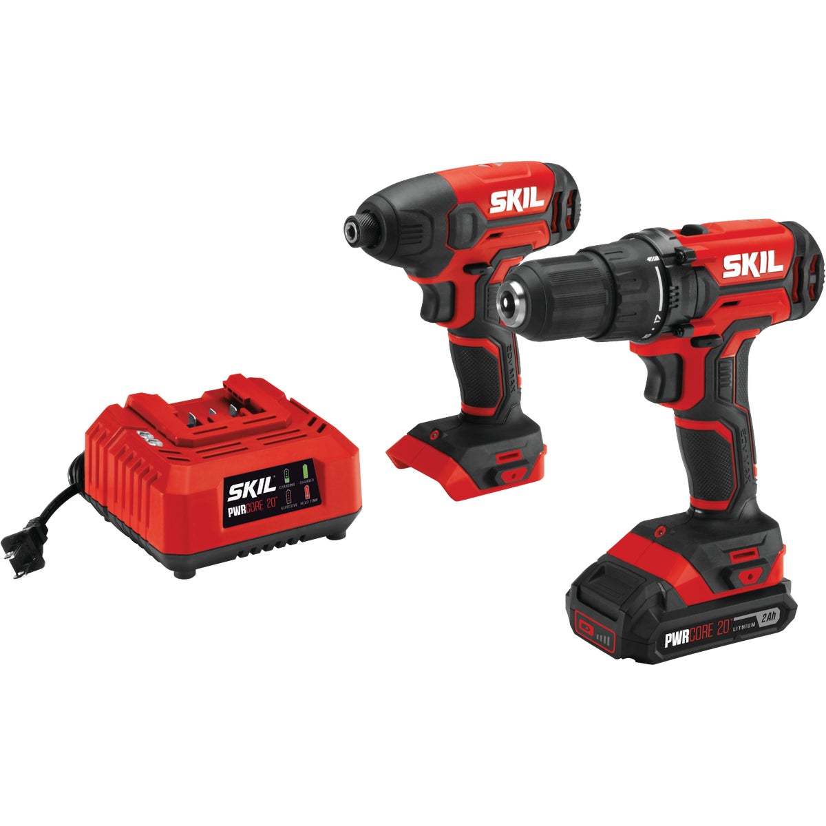 SKIL 20V Li-Ion Drill & Impact Cordless Tool Combo Kit 376103