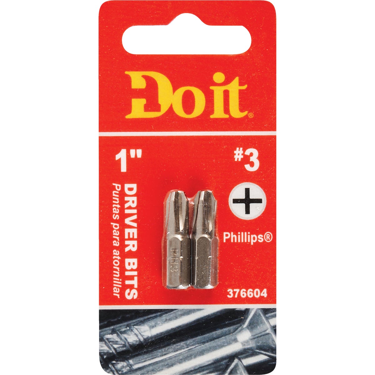 Do it #3 Phillips 1 In. Insert Screwdriver Bit (2-Pack) 376604