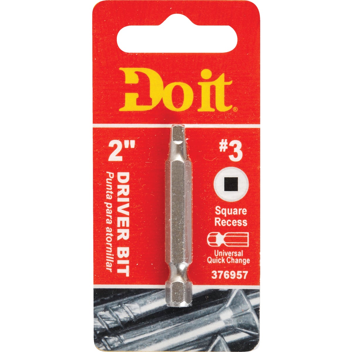 Do it #3 Square Recess 2 In. Power Screwdriver Bit 376957