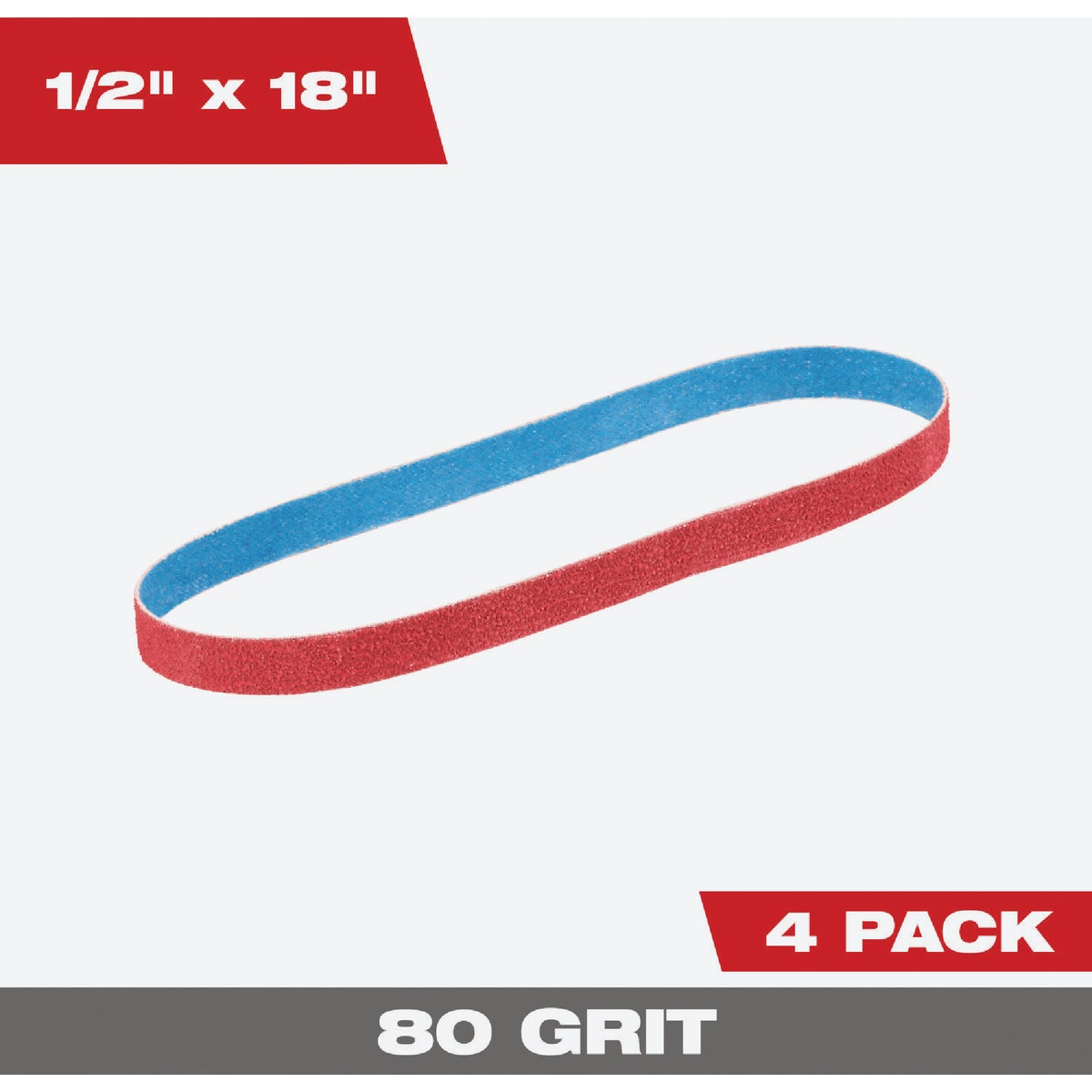 4PK 1/2X18" 80G BELT