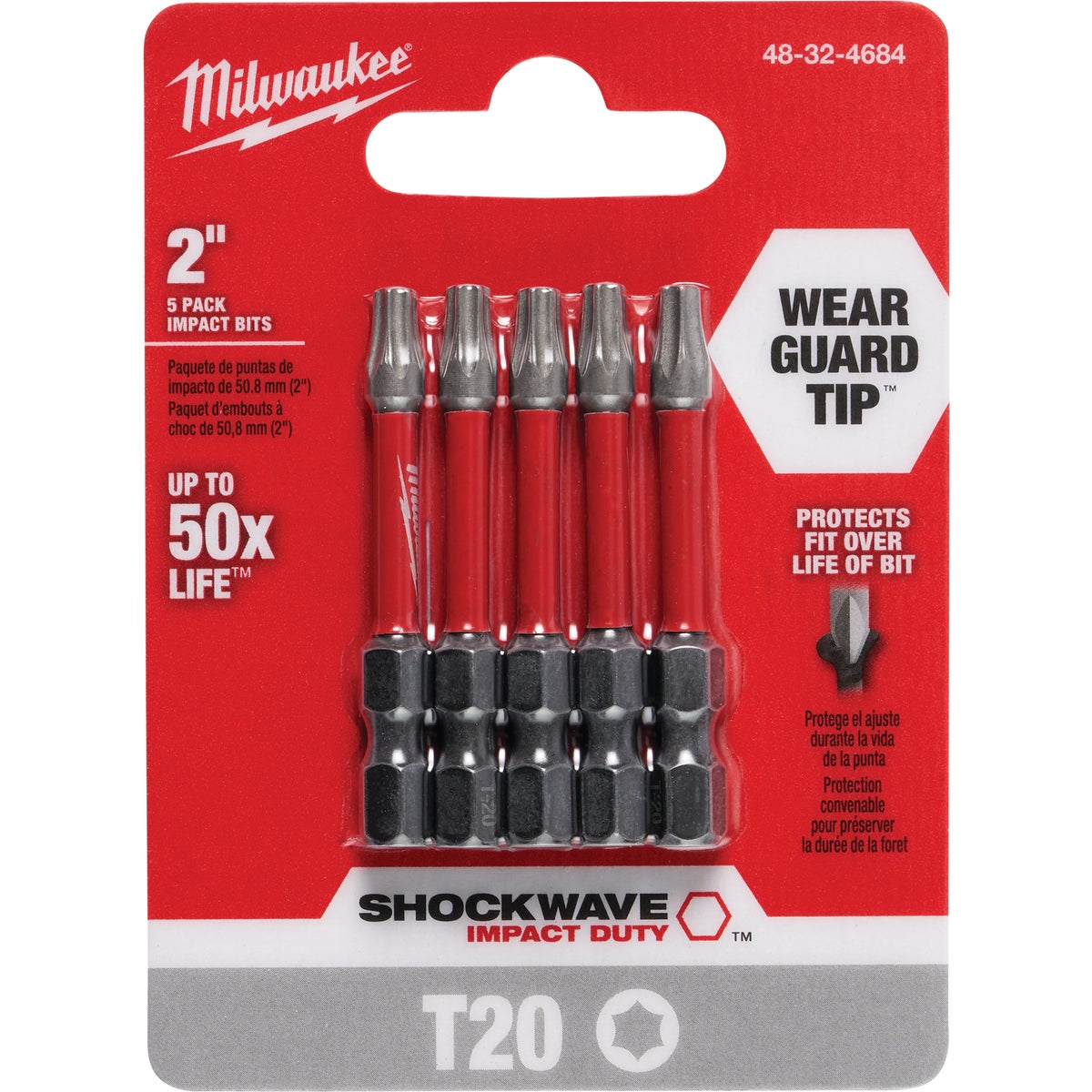 5PK #20 SCREWDRIVER BIT