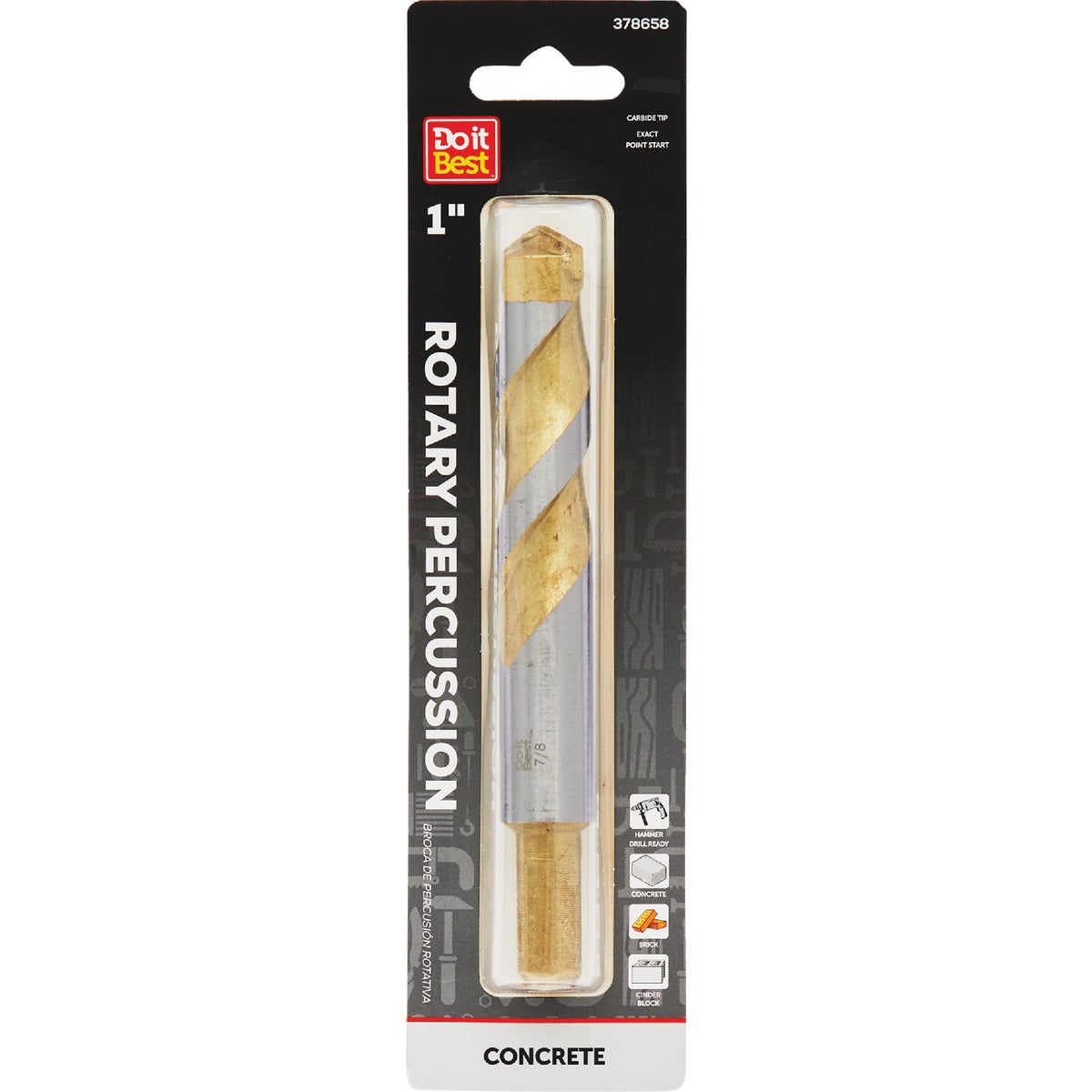 Do it Best 1 In. x 6 In. Rotary Percussion Masonry Drill Bit 378658