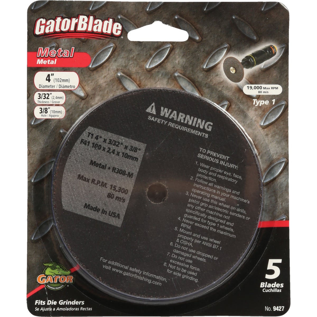 Gator Blade Type 1 Cut-Off Wheel 389250