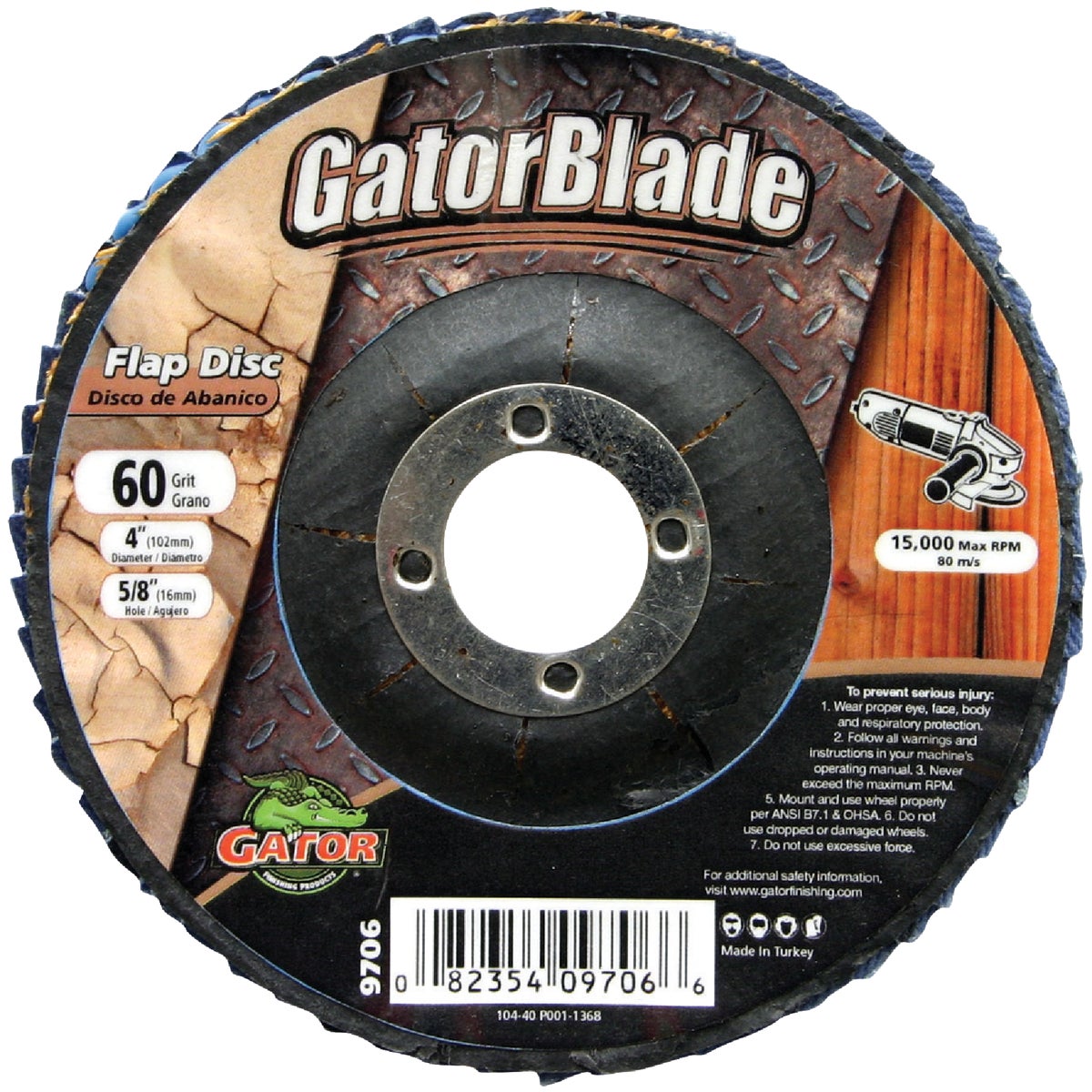 Gator Blade Type 29 Angle Grinder Flap Disc 393061