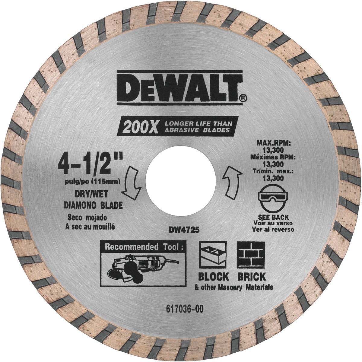 4-1/2" MASONRY BLADE