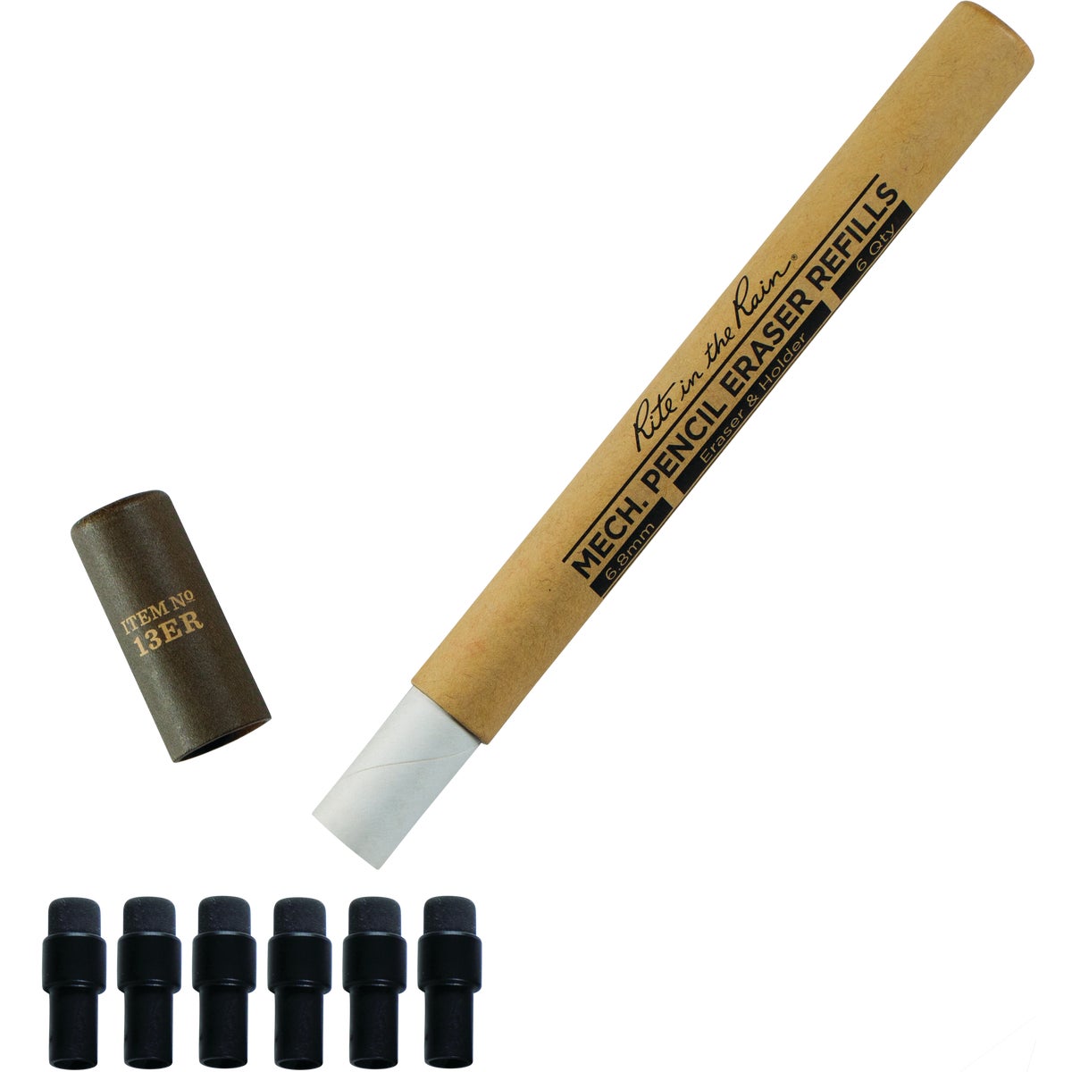 6PK PENCIL ERASER REFILL