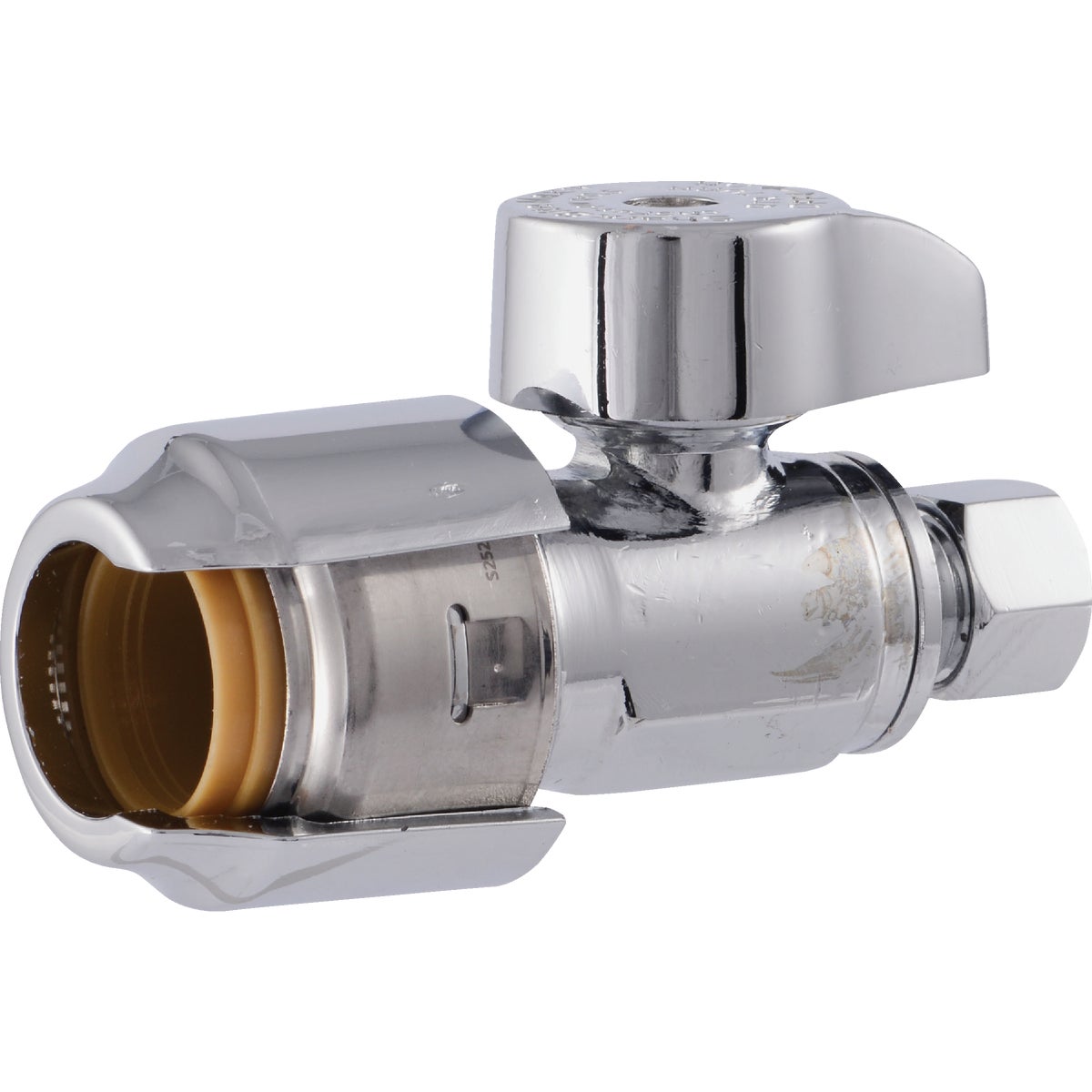 SharkBite Low Lead Straight Stop Brass Push Valve 400421