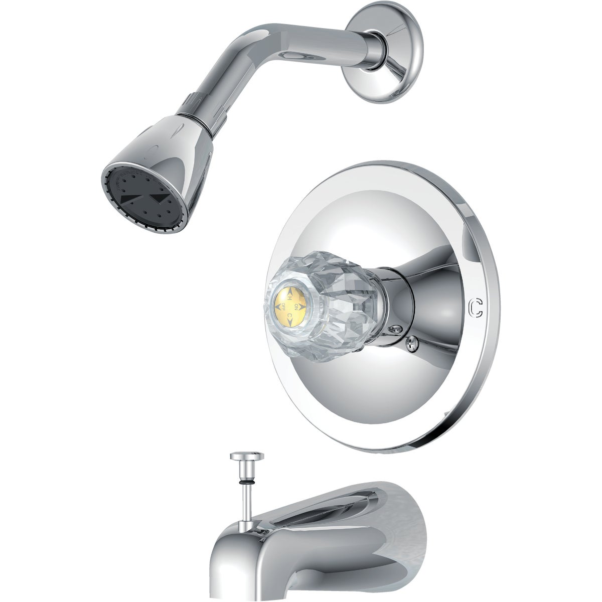 Home Impressions Single Acrylic Handle Tub And Shower Faucet 400703
