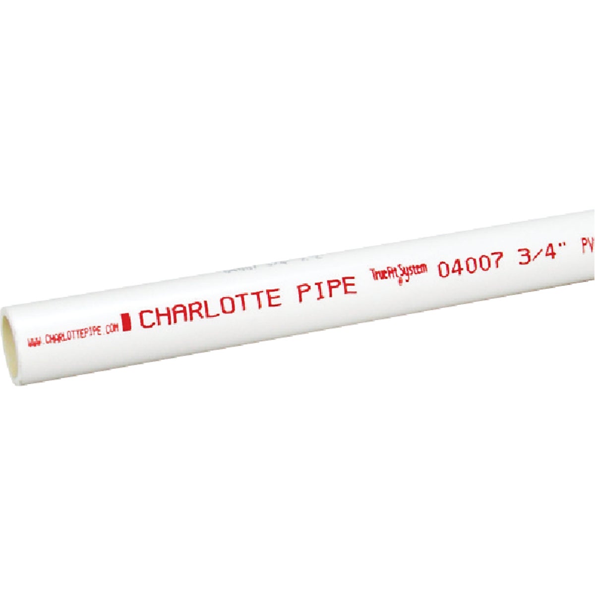 Charlotte 20 Ft. PVC Cold Water Pressure Schedule 40 Pipe Belled End 401552