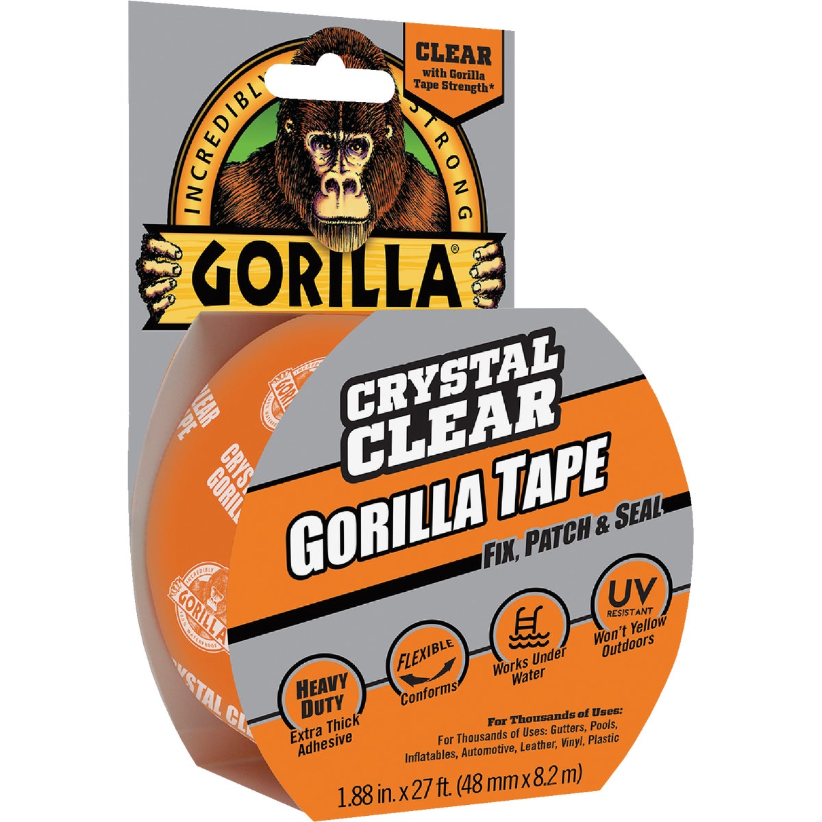 Gorilla Crystal Clear Duct Tape 403476