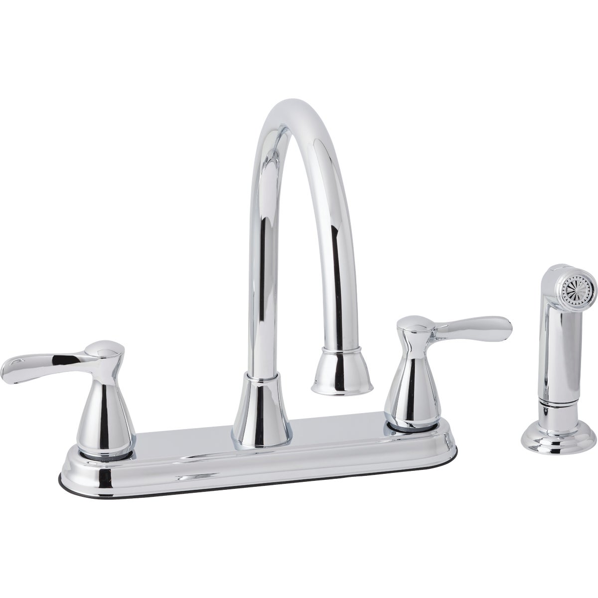 Home Impressions Double Handle Traditional Style Kitchen Faucet With Matching Side Spray 404305