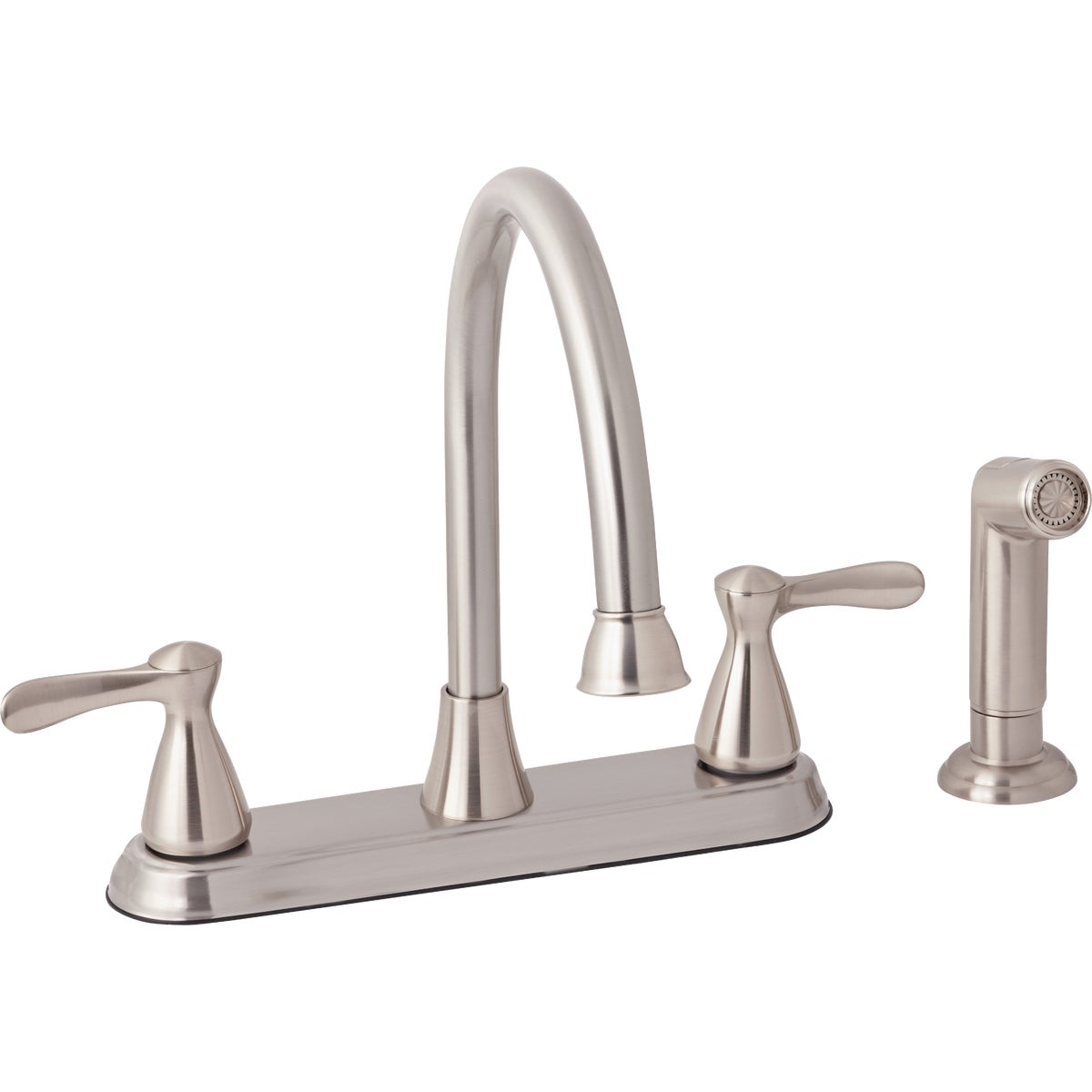 Home Impressions Double Handle Traditional Style Kitchen Faucet With Matching Side Spray 404308