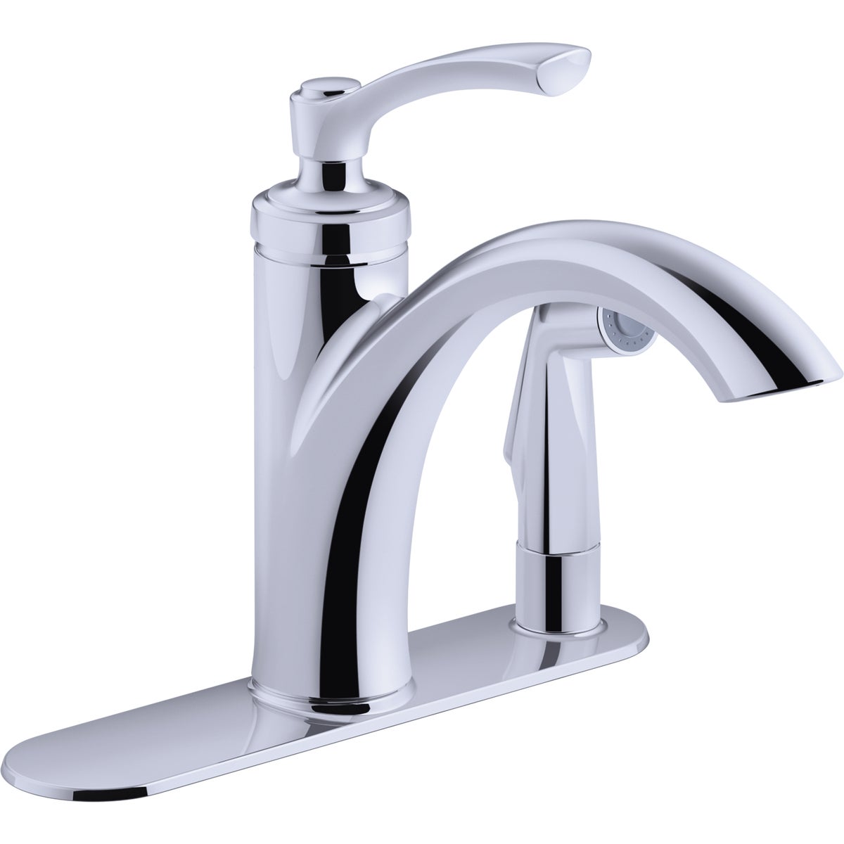 Kohler Linwood Single Handle Kitchen Faucet With Integrated Spray 404665