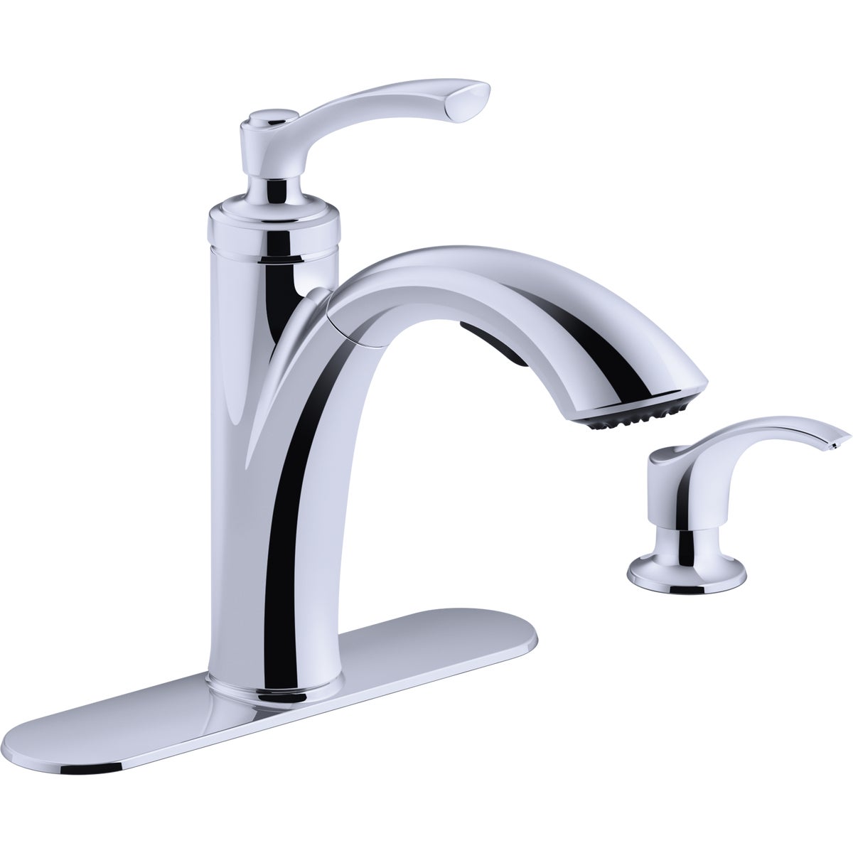 Kohler Linwood Pullout Kitchen Faucet With Soap or Lotion Dispenser 404686