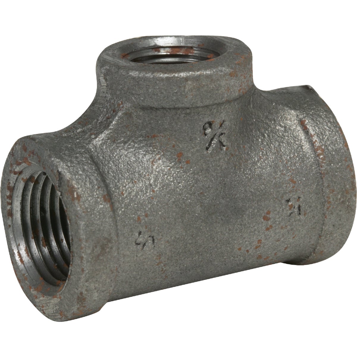 3/4X1/2X1/2 BLK IRON TEE